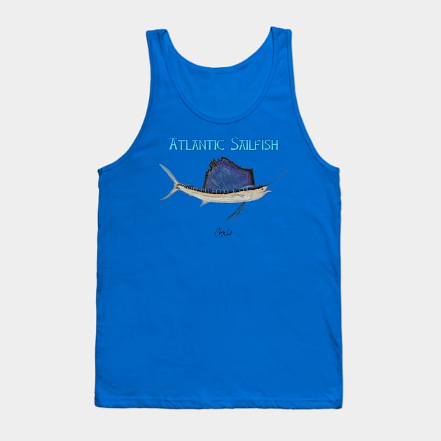 Sailfish Tank Top by CaptainChrisArt